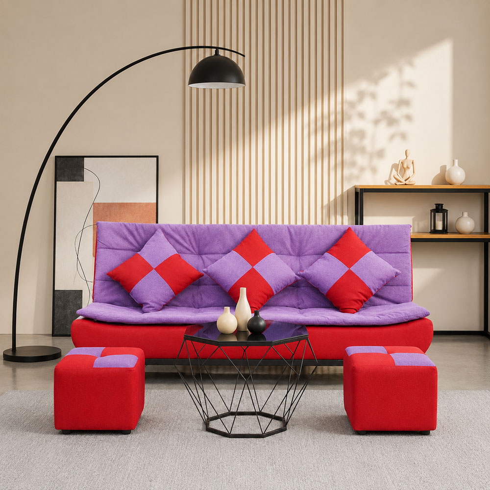 ឈុតសាឡុងSofa Bed ពហុមុខងារ 3 in 1 Brand JASMINE