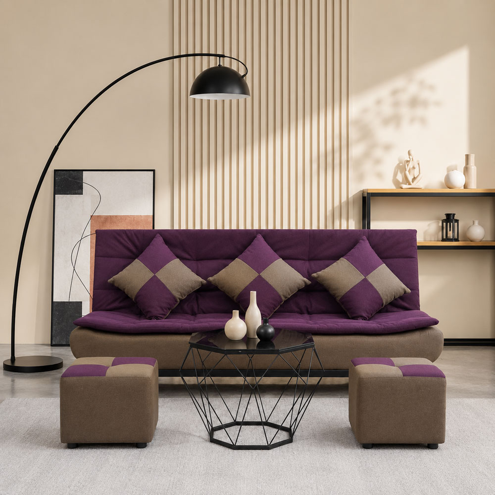 ឈុតសាឡុងSofa Bed ពហុមុខងារ 3 in 1 Brand JASMINE