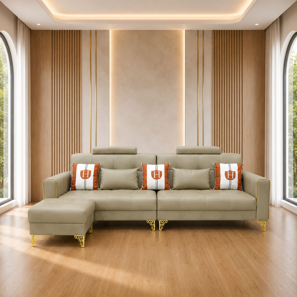 តសាឡុងកែងអក្សរ L ខ្នាតធំ បែប Modern Luxury