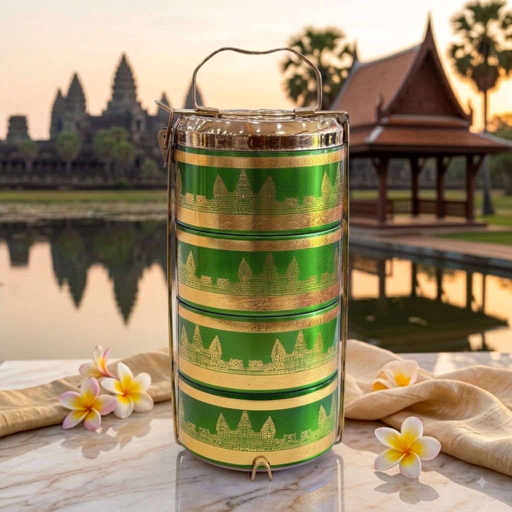 ចានស្រាក់អ៊ីណុកអង្គរវត្ត 4 ថត