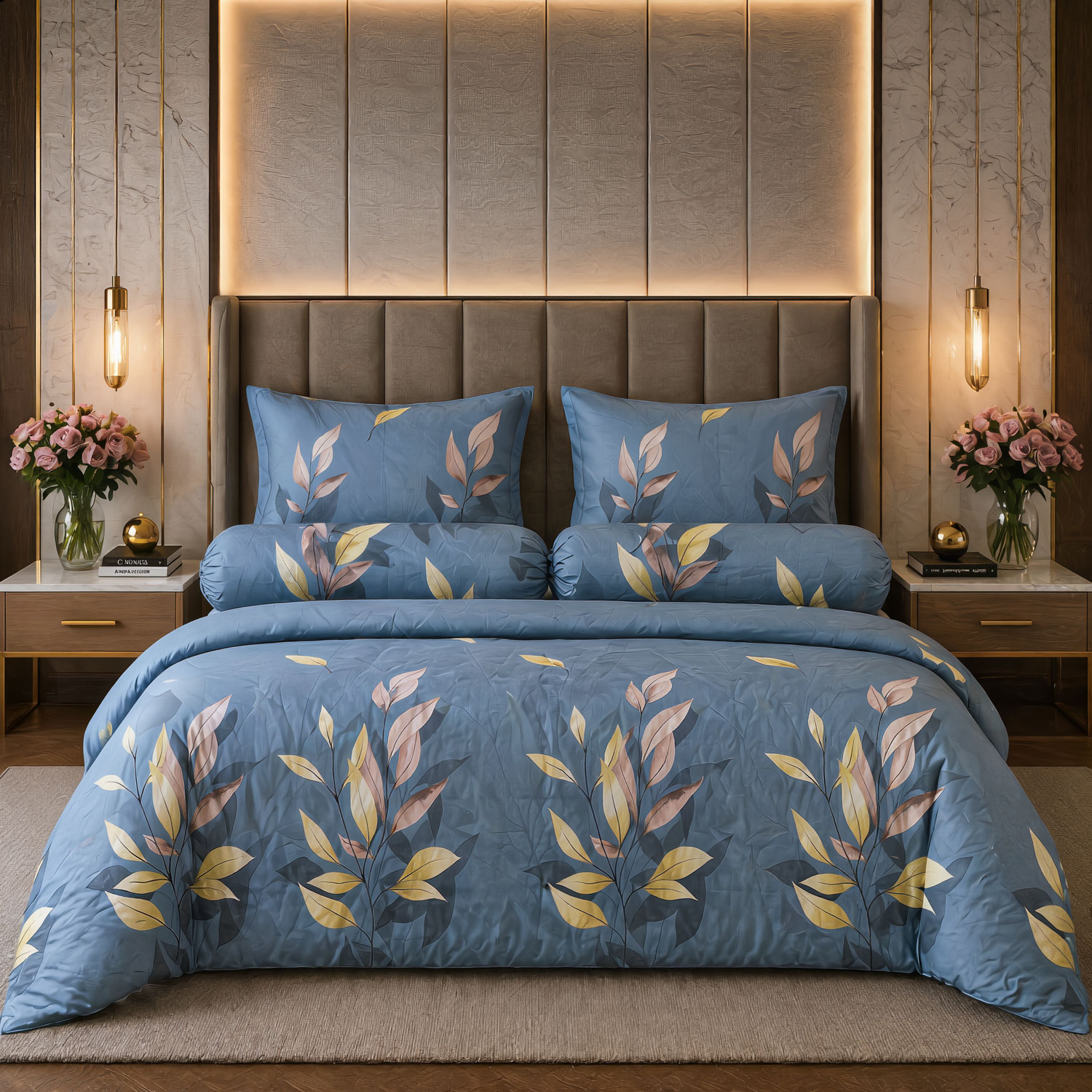 កម្រាលពូកសាច់សំឡីកប្បាស់ Jasmine Silver