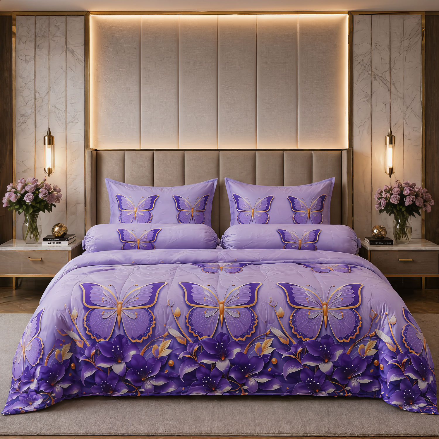 កម្រាលពូកសាច់សំឡីកប្បាស់ Jasmine Silver