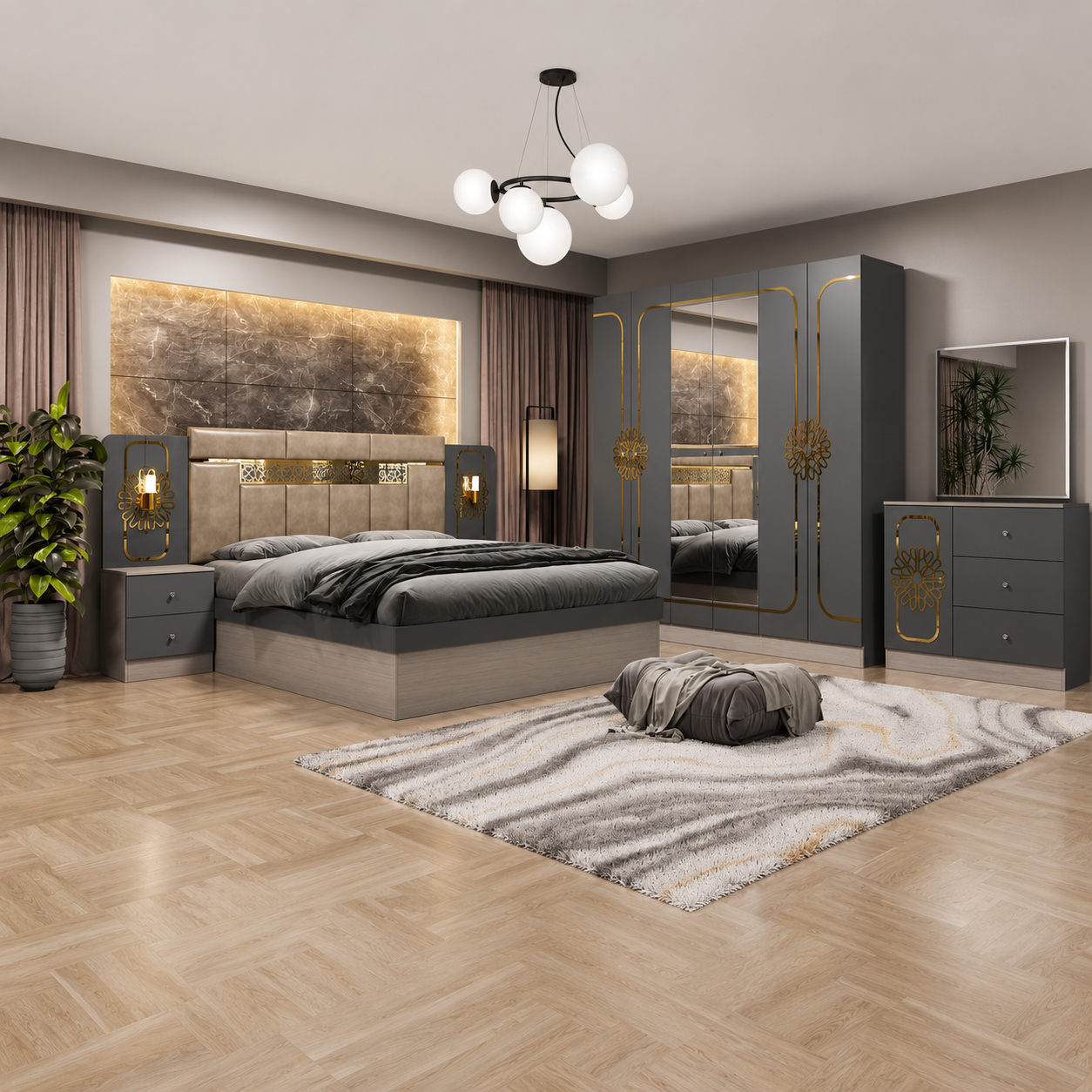 ឈុតគ្រែប្រណិត ម៉ូដទំនើប Luxury Modern Style