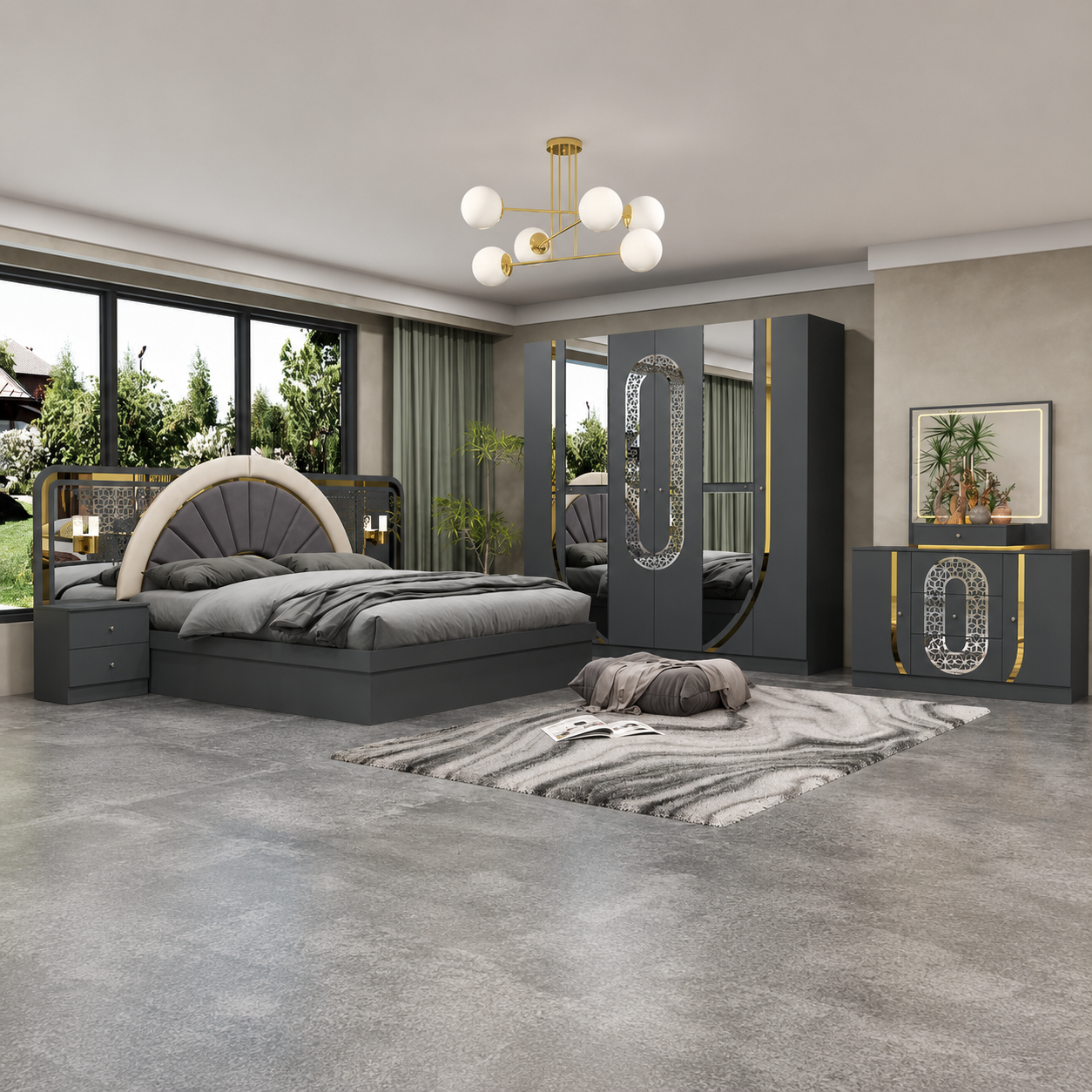 ឈុតគ្រែប្រណិត ម៉ូដទំនើប Luxury Modern Style