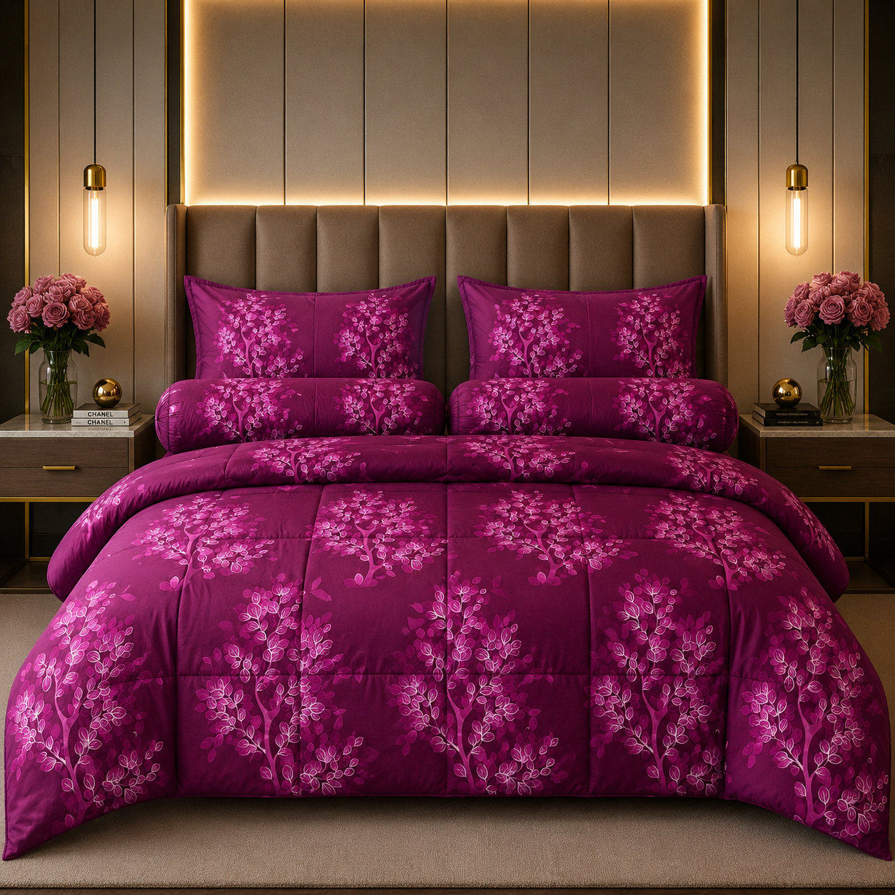 កម្រាលពូកសាច់សំឡីកប្បាស់ Jasmine Silver