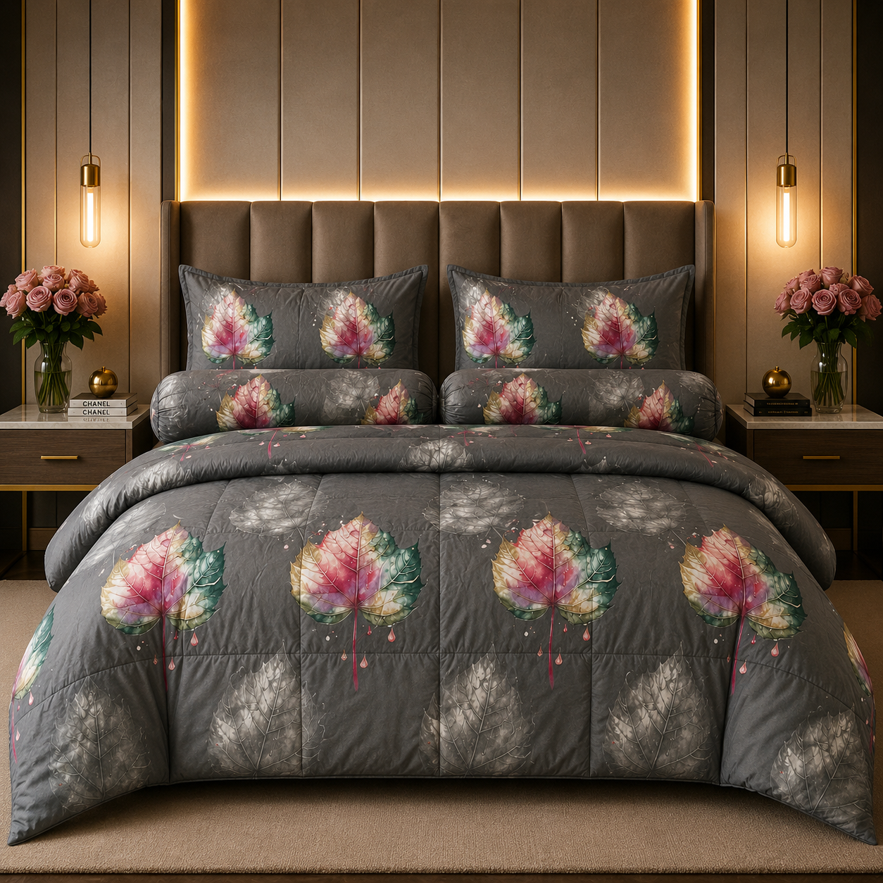 កម្រាលពូកសាច់សំឡីកប្បាស់ Jasmine Silver