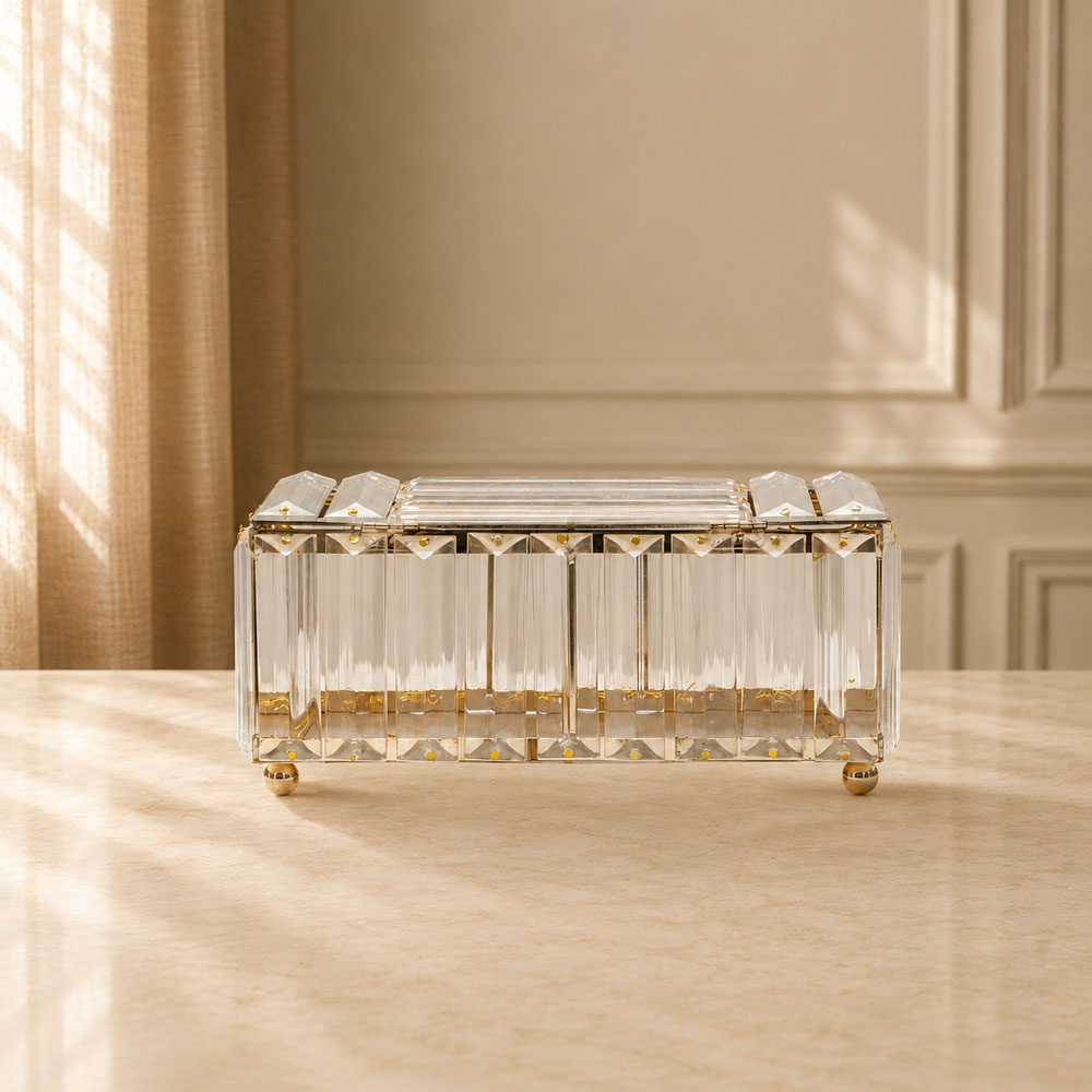 ប្រអប់ដាក់ក្រដាសអនាម័យ Crystal Luxury